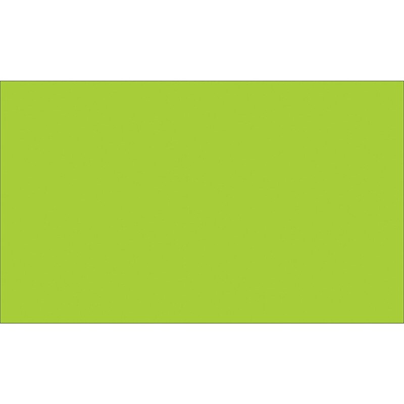 Tape Logic 5" x 3" Rectangle Inventory Label, Fluorescent Green, 500/Roll image 1