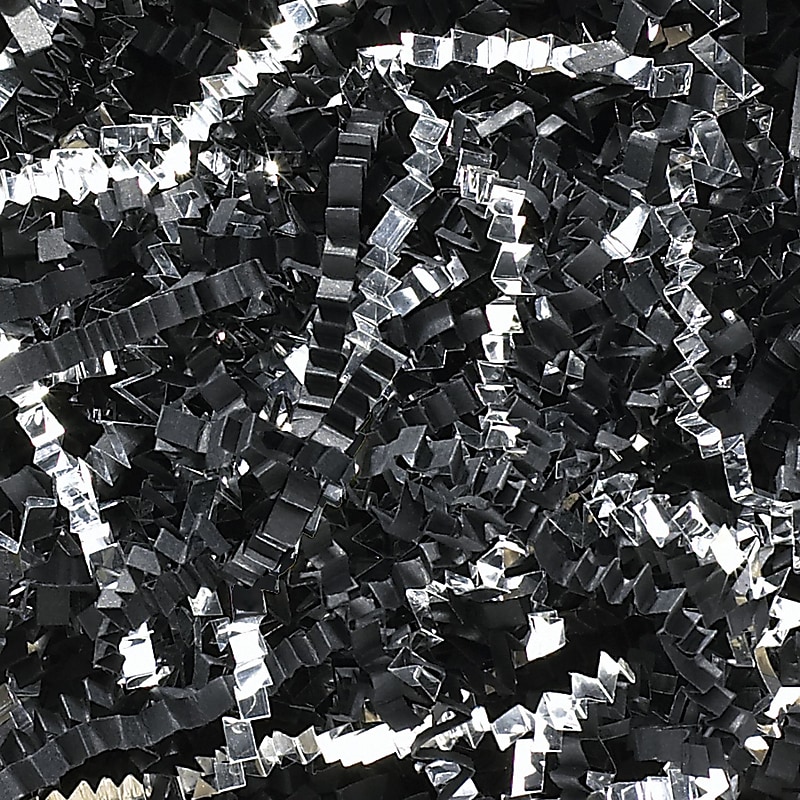 BOX Crinkle Paper, Black and Silver Metallic Blend (CPB10FF) image 1
