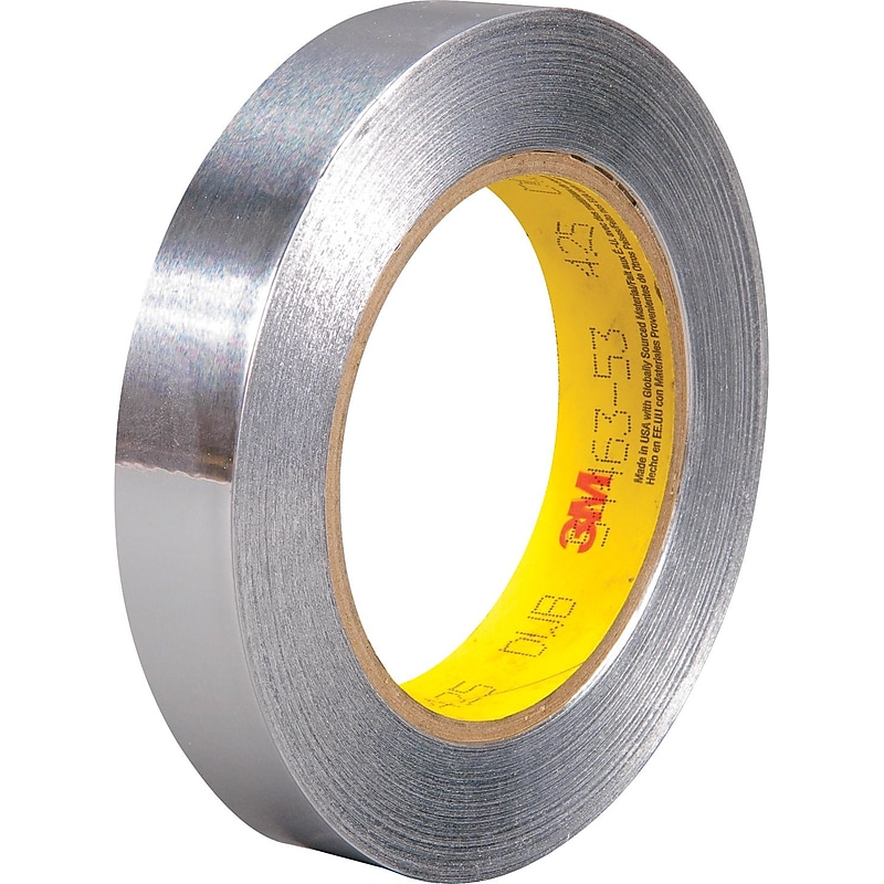 3M™ 3/4" x 60 yds. Aluminum Foil Tape 425, Silver, 1/Pack image 1