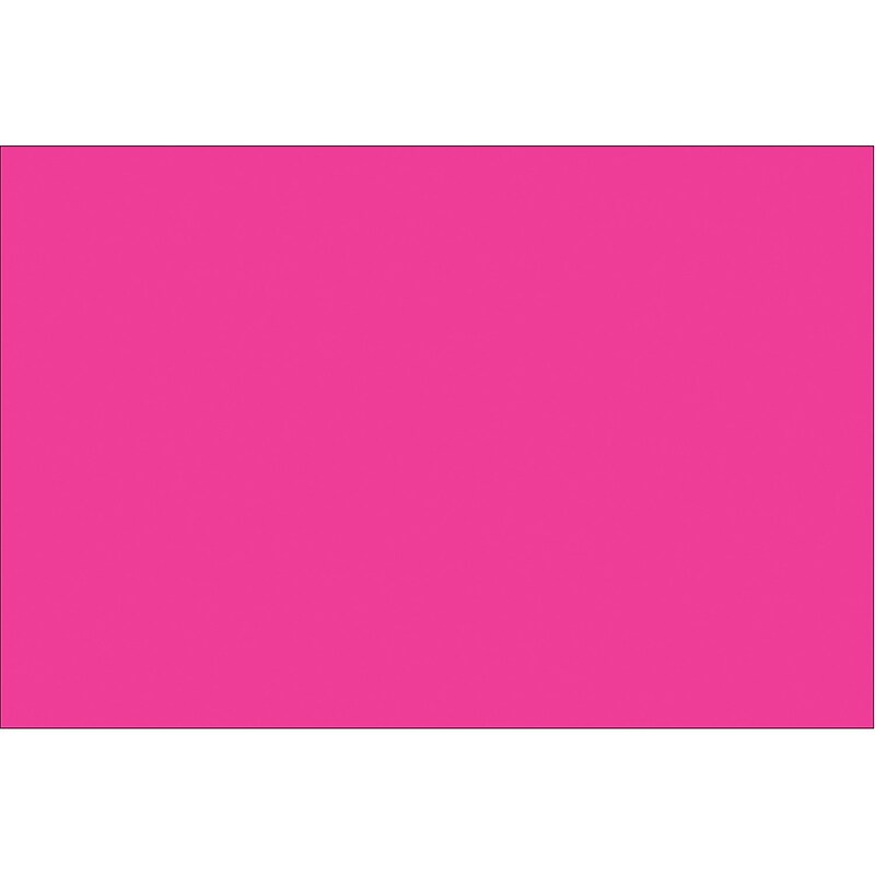 Tape Logic 5" x 7" Rectangle Inventory Label, Fluorescent Pink, 500/Roll image 1