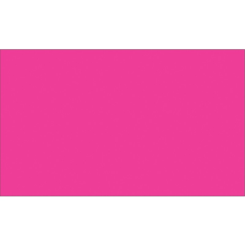 Tape Logic 3" x 9" Rectangle Inventory Label, Fluorescent Pink, 250/Roll image 1