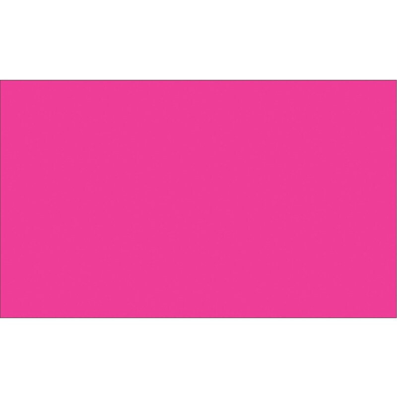 Tape Logic 5" x 3" Rectangle Inventory Label, Fluorescent Pink, 500/Roll image 1