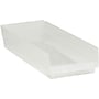 Quill Brand 23 5/8" x 8 3/8" x 4" Plastic Shelf Bin Box, Clear, 6/Case (BINPS123CL)~#|#~s0708461_sc7