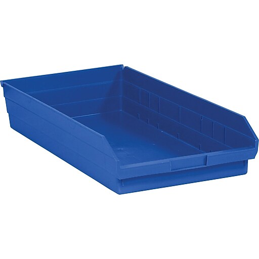 Partners Brand 23 5/8" x 11 1/8" x 4" Plastic Shelf Bin Quill Brand