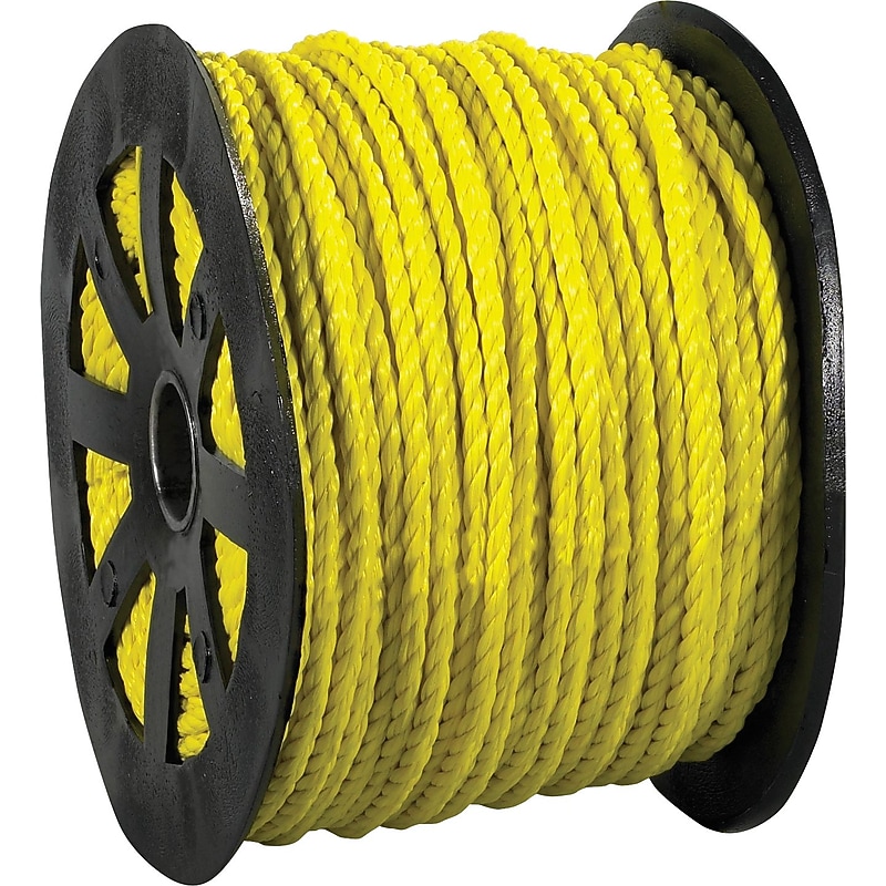 Partners Brand Polypropylene/PP Rope, .5" x 600 ft., Yellow (TWR108) image 1