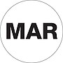 Tape Logic 2" Circle "MAR" Months of the Year Label, White, 500/Roll~#|#~s0708530_sc7