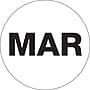 Tape Logic 1" Circle "MAR" Month of the Year Labels, White, 500/Roll~#|#~s0708541_sc7