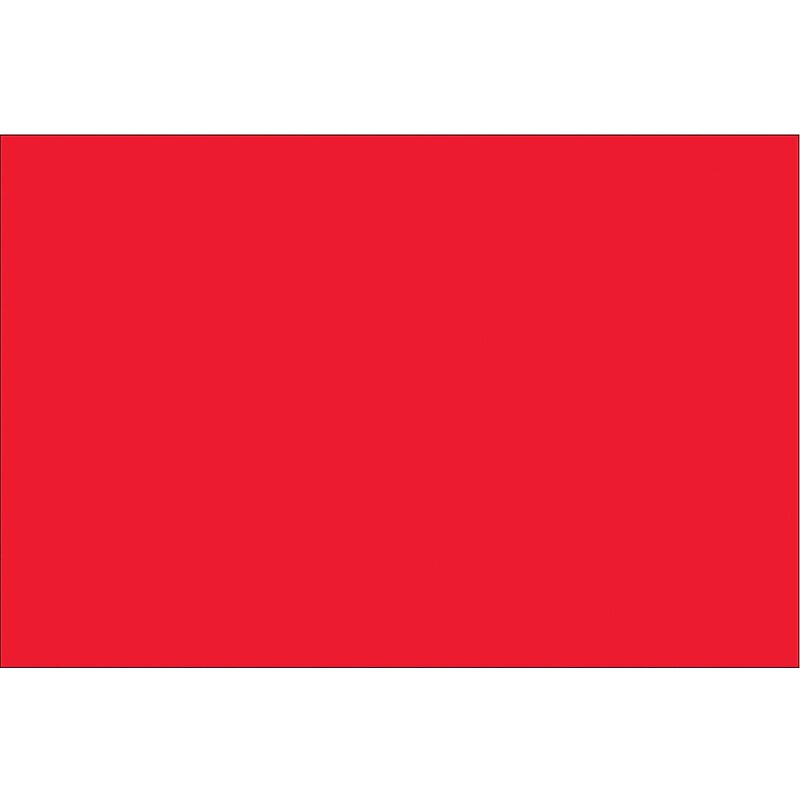 Tape Logic 6" x 3" Rectangle Inventory Label, Fluorescent Red, 250/Roll image 1