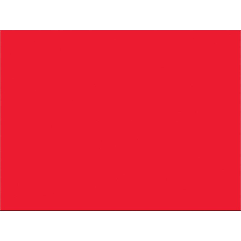 Tape Logic 4" x 3" Rectangle Inventory Label, Fluorescent Red, 500/Roll image 1