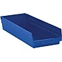 Partners Brand Plastic Shelf Bin Box, 23-5/8" x 8-3/8" x 4", Blue, 6/Carton (BINPS123B)~#|#~s0708552_sc7