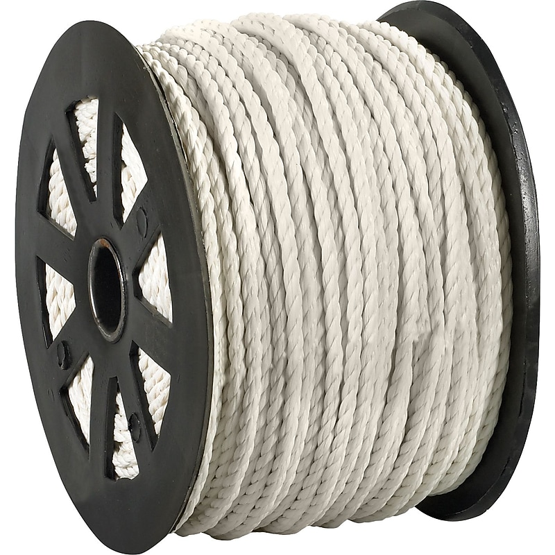 Partners Brand Polypropylene/PP Rope, .25" x 600 ft., White (TWR104) image 1