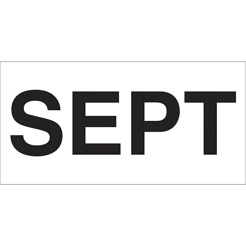 Tape Logic 3" x 2" Rectangle "SEPT" Months of the Year Label, White, 500/Roll image 1