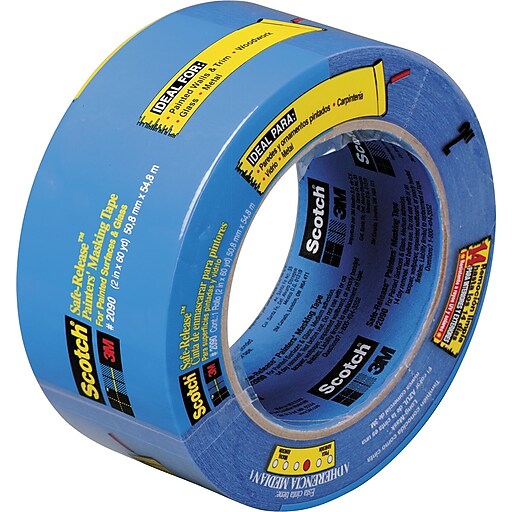 3M™ ScotchBlue™ 1 1/2" x 60 yds. Masking Tape 2090, Blue, 12 Rolls at