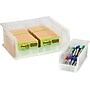 Partners Brand 18" x 8 1/4" x 9" Stack and Hang Bin Quill Brand, Clear, 6/Case~#|#~s0708790_sc7