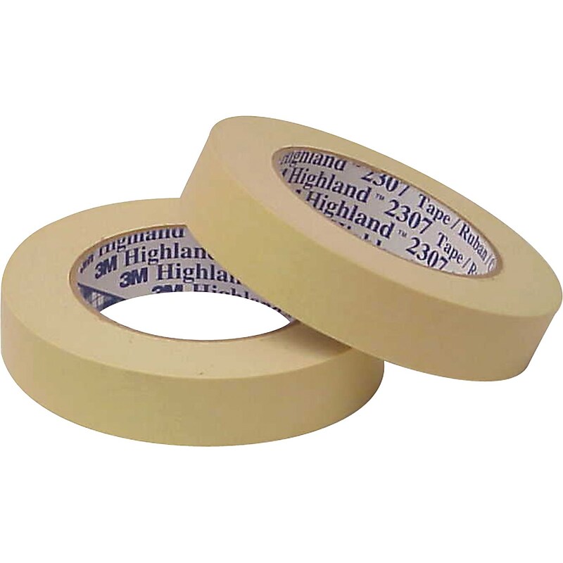 3M™ 3/4" x 60 Yards x 5.6 mil Masking Tape 2307, 12 Rolls (T934230712PK) image 1
