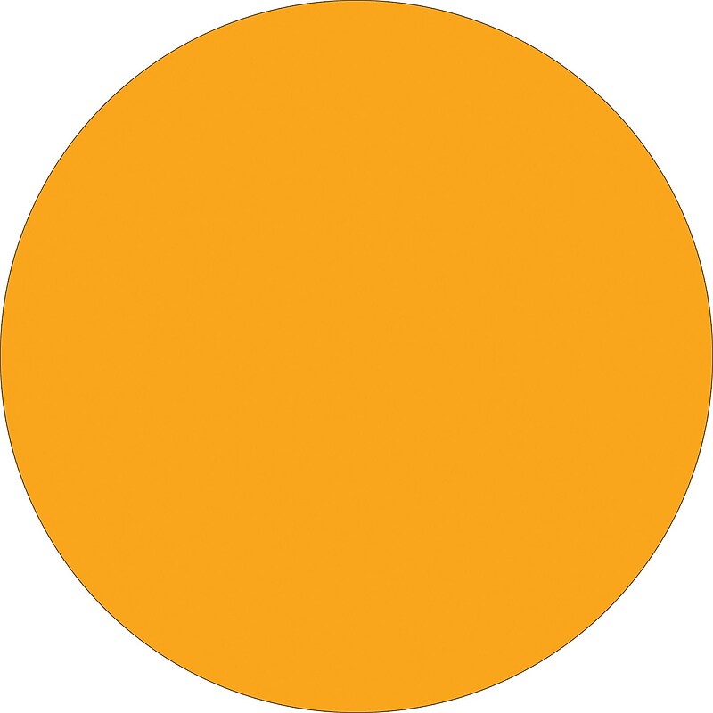 Tape Logic 2" Circle Inventory Label, Fluorescent Orange, 500/Roll image 1