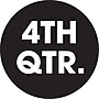Tape Logic 2" Circle "4TH QTR." Quarter Label, Black, 500/Roll~#|#~s0708900_sc7
