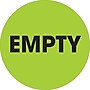 Tape Logic 2" Circle "Empty" Label, Fluorescent Green, 500/Roll~#|#~s0708918_sc7