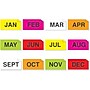 Tape Logic 3" x 2" Rectangle Easy Order Packs Months of The Year Label, 500/Roll~#|#~s0708992_sc7