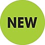 Tape Logic 2" Circle "New" Inventory Label, Fluorescent Green, 500/Roll~#|#~s0709000_sc7