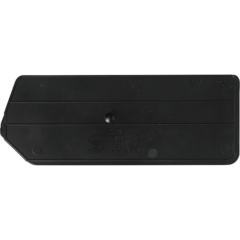 Partners Brand Black Stack and Hang Bin Divider, 6 5/8" x 2 3/4", 6/Case image 1
