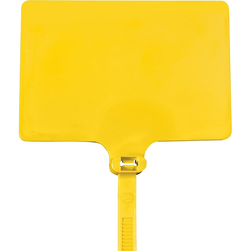BOX 120 lbs. Identification Cable Tie, 6"(L), Yellow image 1