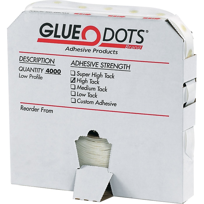 Glue Dots® Removable 1/4" High Tack Low Profile Glue Dots, 4000/roll, 1.25 oz. (GD111) image 1