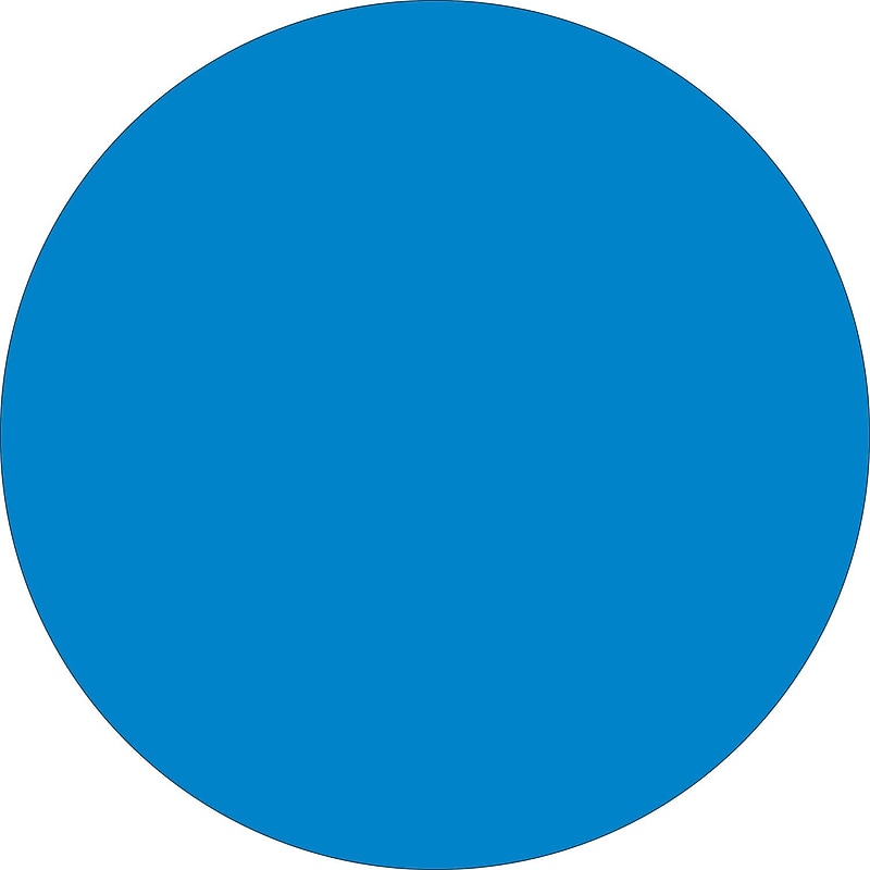 Tape Logic 1/2" Circle Inventory Label, Light Blue, 500/Roll image 1