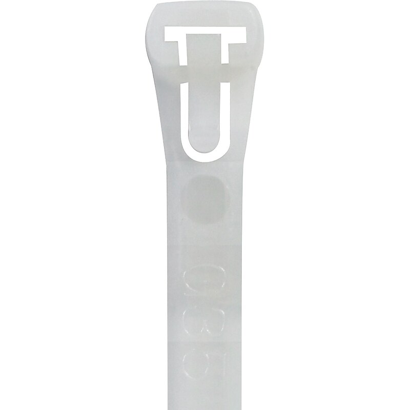 BOX Partners  50 lbs. Releasable Cable Tie, 5 1/2"(L),  Natural, 1000/Case image 1