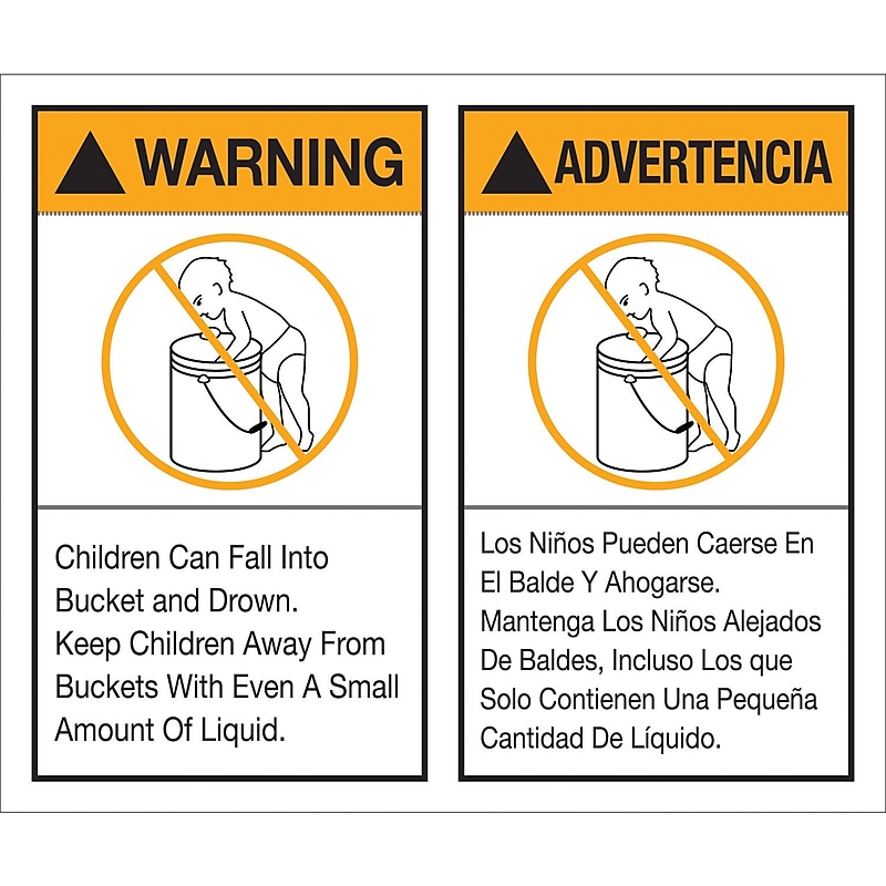 Tape Logic™ Warning/Advertencia Regulated Label, 5" x 6", 500/Roll image 1