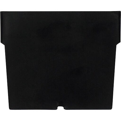 Partners Brand Black Plastic Shelf Bin Divider, 5 1/4" x 3", 50/Case