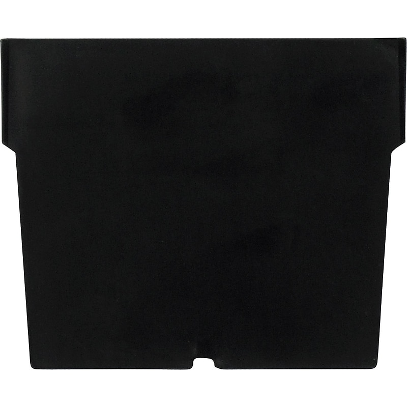 Partners Brand Black Plastic Shelf Bin Divider, 5 1/4" x 3", 50/Case image 1