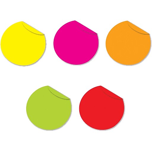 Tape Logic 1" Circle Fluorescent Inventory Label, 5000/Pack Staples