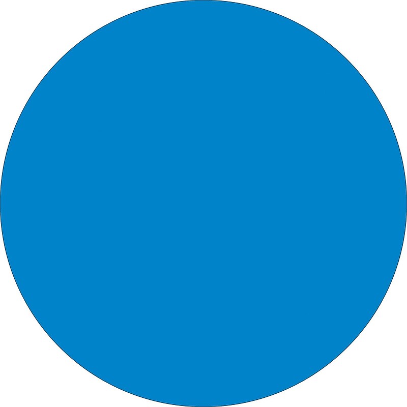 Tape Logic 4" Circle Inventory Label, Light Blue, 500/Roll image 1