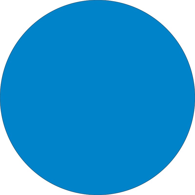 Tape Logic 3" Circle Inventory Label, Light Blue, 500/Roll image 1