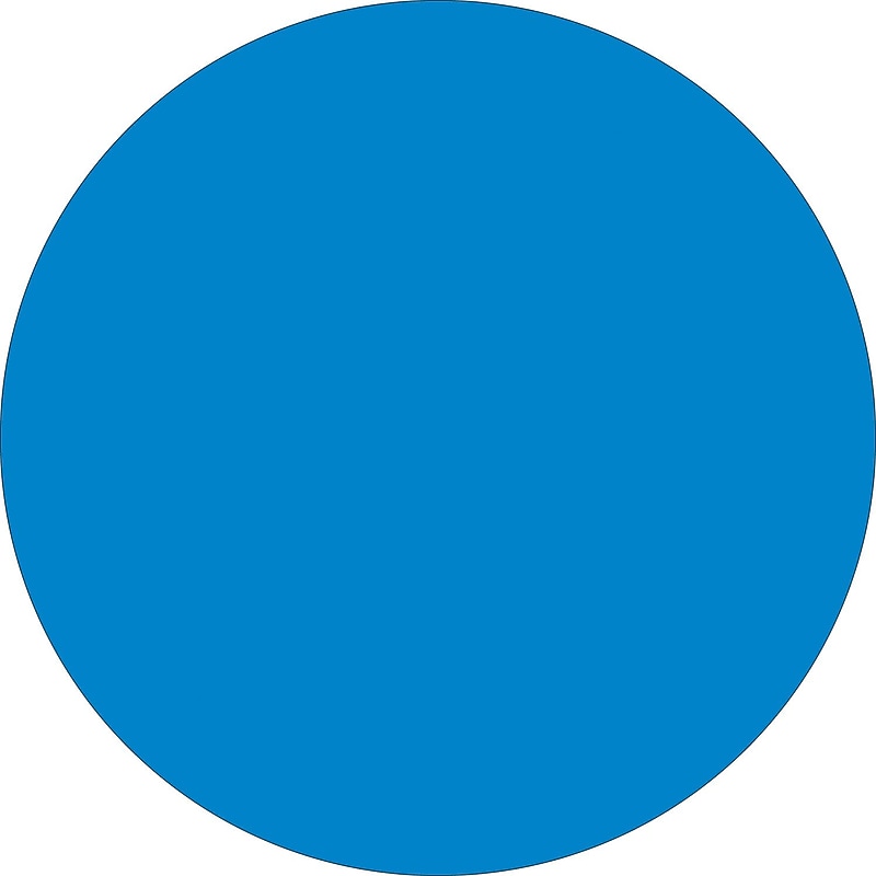 Tape Logic 2" Circle Inventory Label, Light Blue, 500/Roll image 1