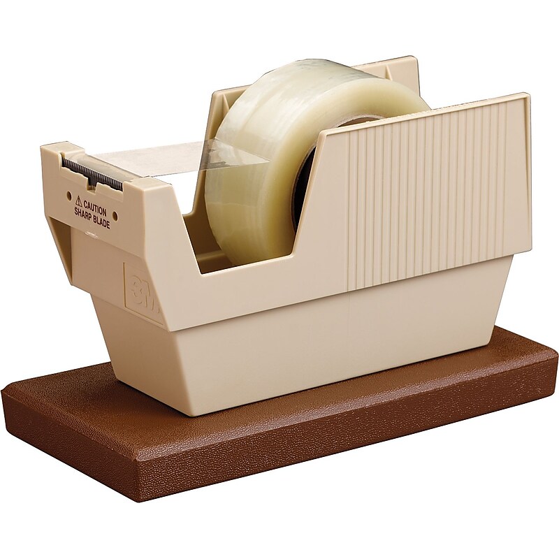 Scotch Desktop Dispenser w/Tape, 3" Core, Beige (TD3MP52W) image 1