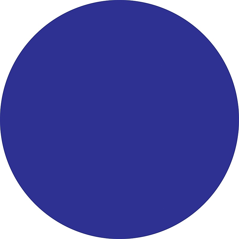 Tape Logic 4" Circle Inventory Label, Dark Blue, 500/Roll image 1