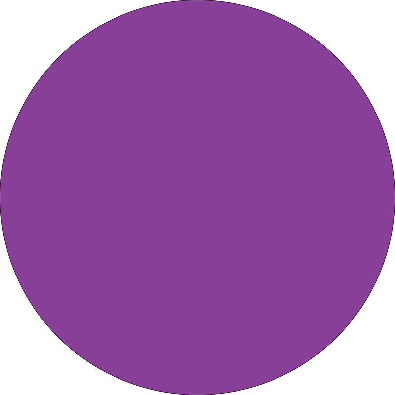 Tape Logic 1/2" Circle Inventory Label, Purple, 500/Roll image 1