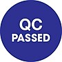 Tape Logic 1" Circle "QC Passed" Pre Printed Inventory Label, Blue, 500/Roll~#|#~s0709313_sc7