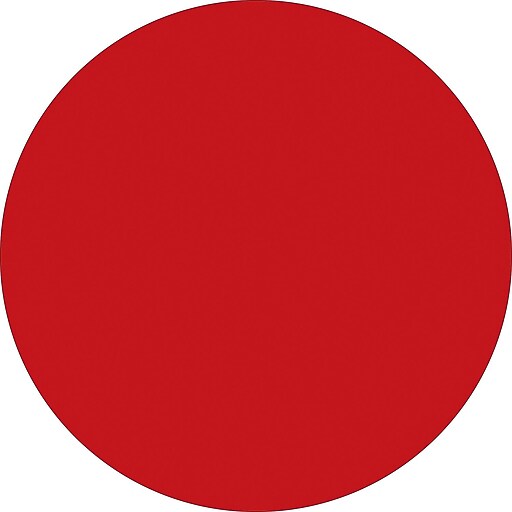 Tape Logic 1 1/2" Circle Inventory Label, Red, 500/Roll Staples