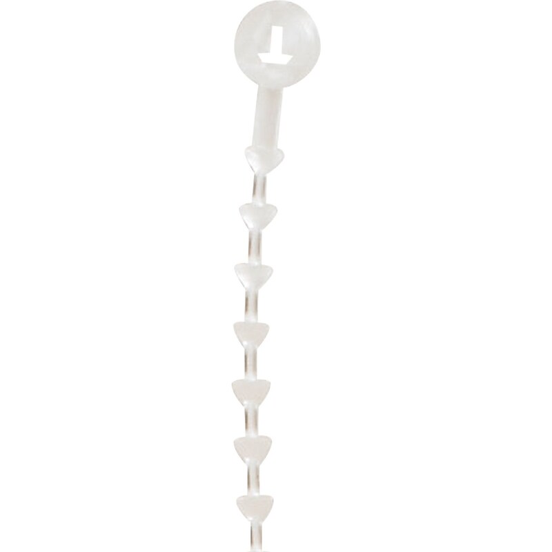 1/2" x 5" 18 lbs. Beaded Security Tie, Natural, 5000/Case image 1