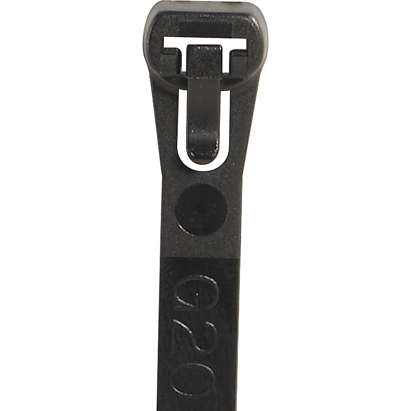 BOX Partners  50 lbs. Releasable Cable Tie, 10"(L),  Black, 1000/Case image 1