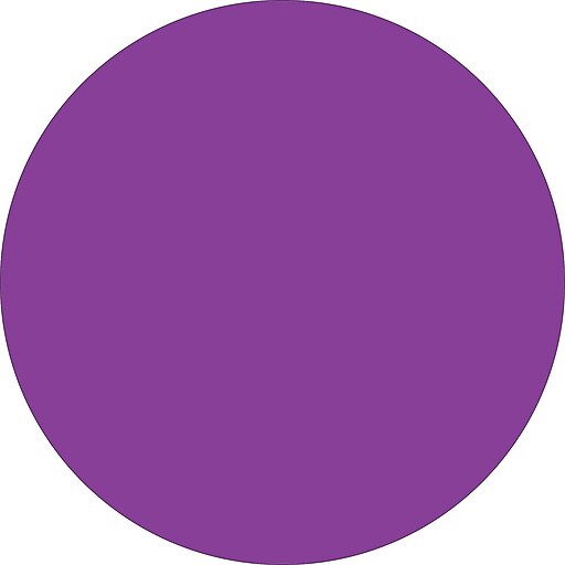 Tape Logic 2" Circle Inventory Label, Purple, 500/Roll Staples