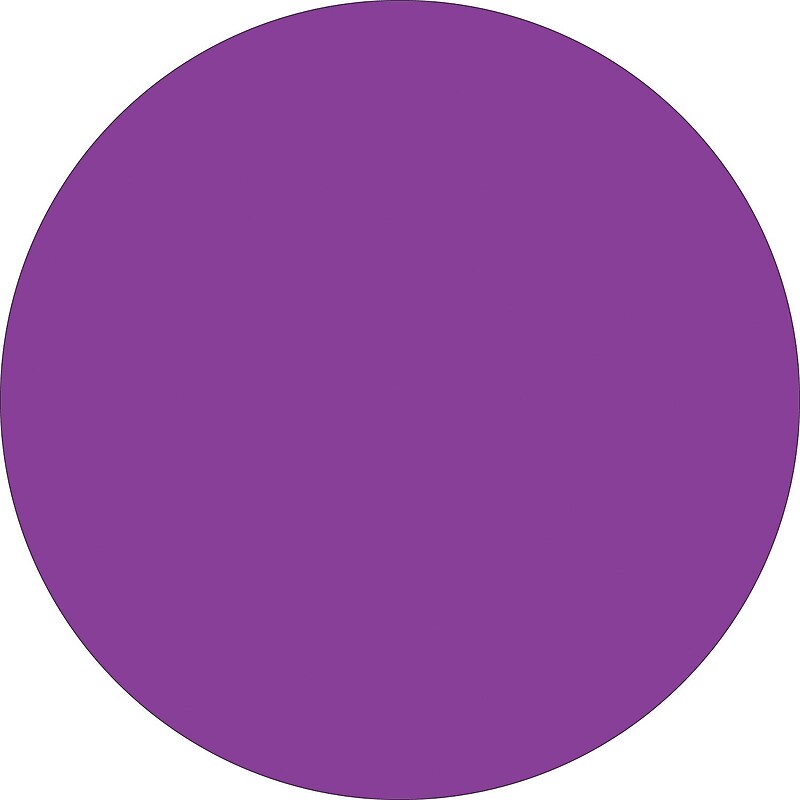 Tape Logic 2" Circle Inventory Label, Purple, 500/Roll image 1
