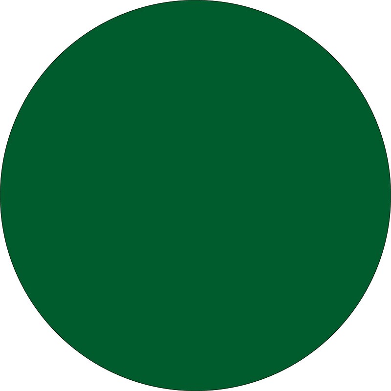 Tape Logic 3" Circle Inventory Label, Green, 500/Roll image 1