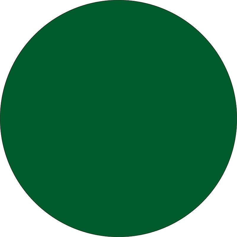Tape Logic 2" Circle Inventory Label, Green, 500/Roll image 1