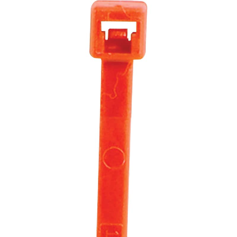 BOX Partners  18 lbs. Cable Tie, 4"(L),  Fluorescent Red, 1000/Case image 1