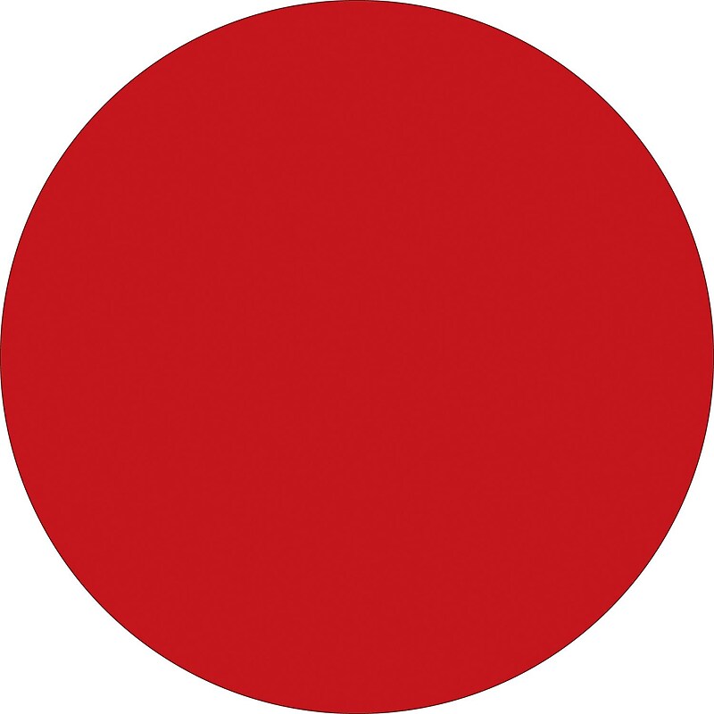 Tape Logic 4" Circle Inventory Label, Red, 500/Roll image 1