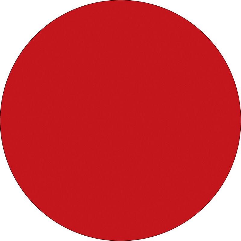Tape Logic 3" Circle Inventory Label, Red, 500/Roll image 1